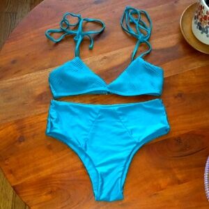 Sail on Honey Bikini Bathing Suit Swim Set Sz M Bottoms S Top